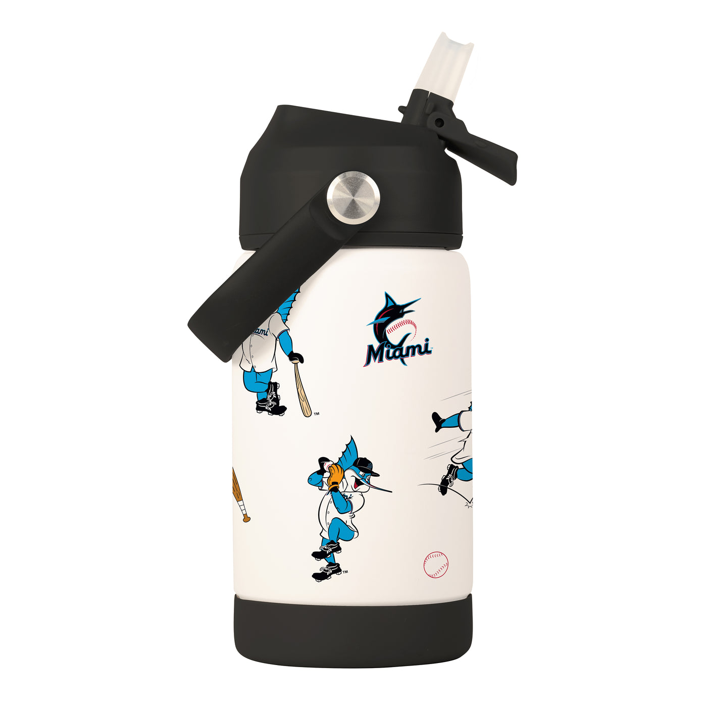 Miami Marlins 12oz Mascot SS Kids Bottle