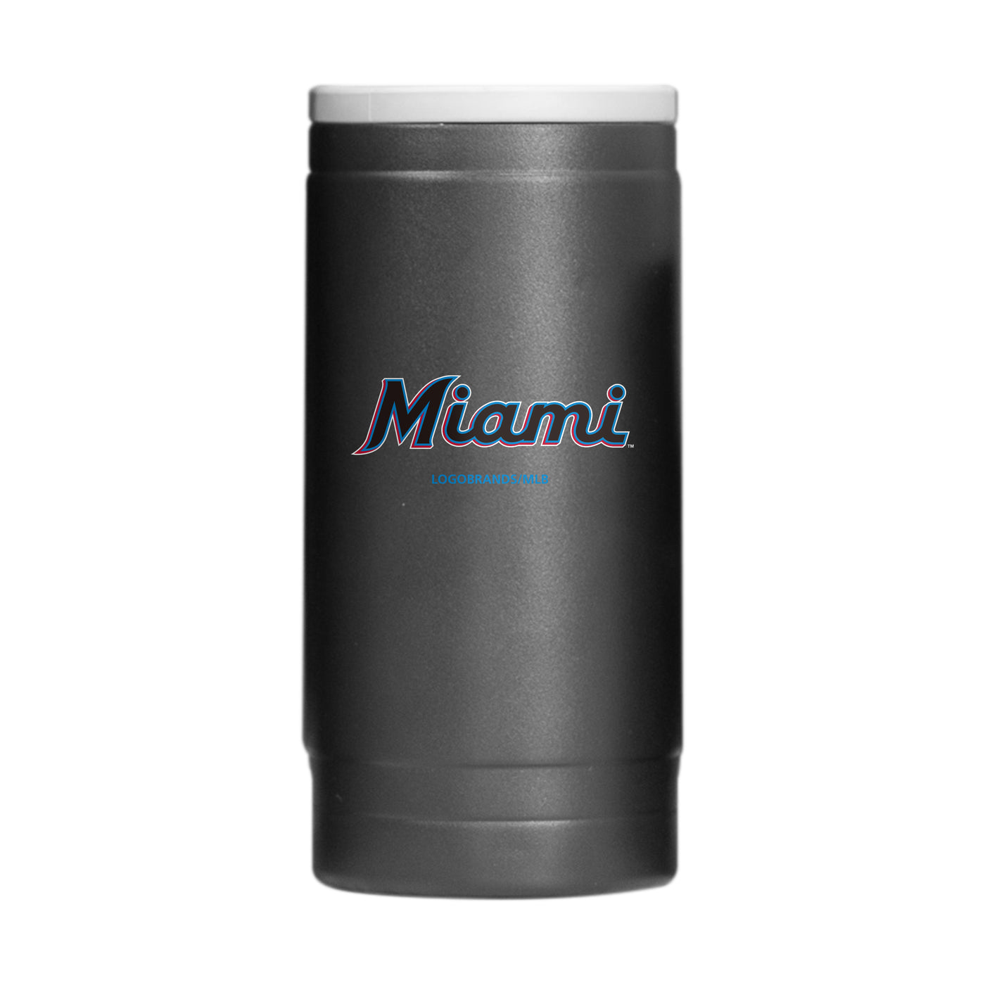 Miami Marlins Flipside Powder Coat Slim Can Coolie - Logo Brands