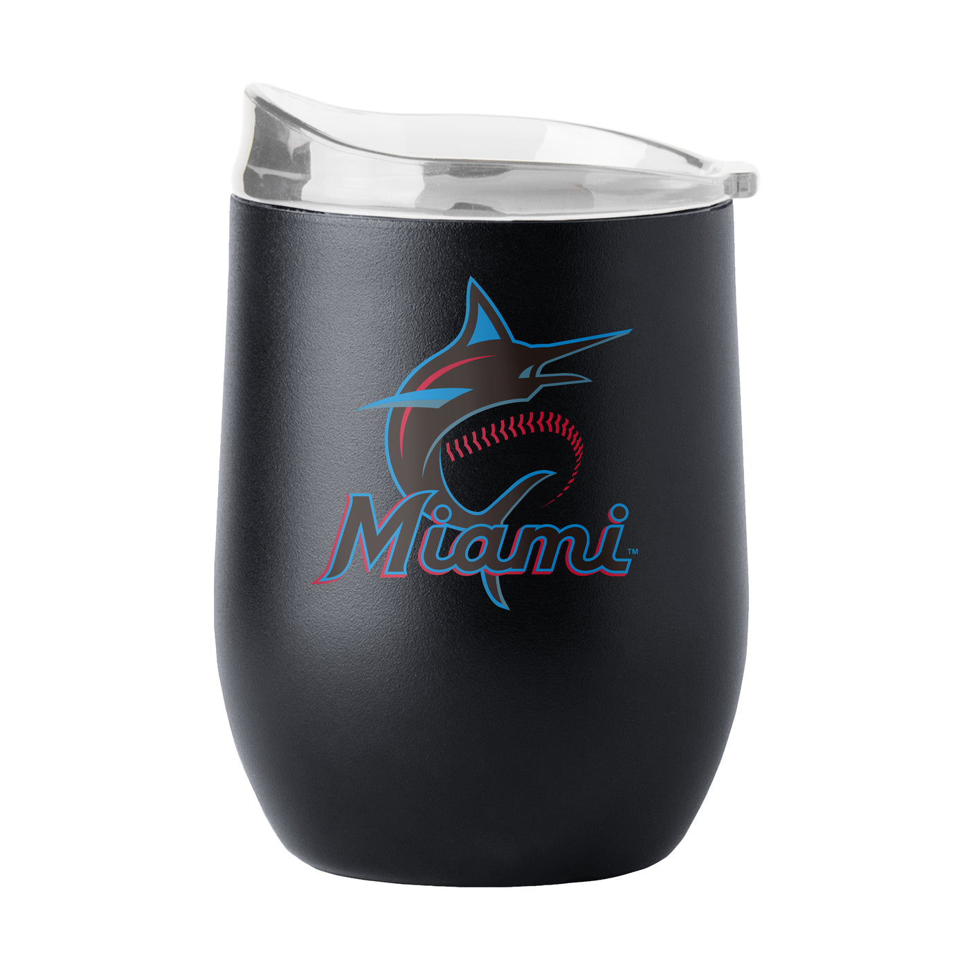 Miami Marlins 16oz Flipside Powder Coat Curved Beverage - Logo Brands
