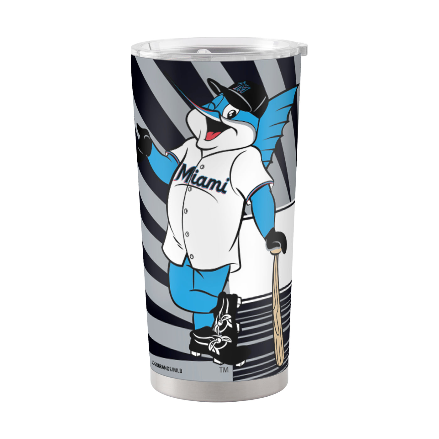 Miami Marlins 20oz Mascot Stainless Steel Tumbler - Logo Brands