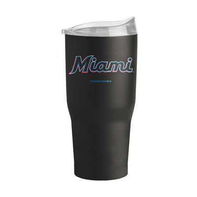 Miami Marlins 30oz Flipside Powder Coat Tumbler - Logo Brands