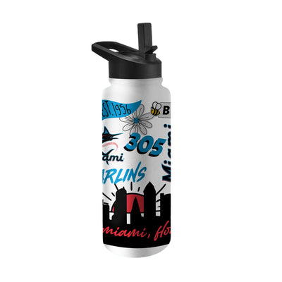 Miami Marlins 34oz Native Quencher Bottle