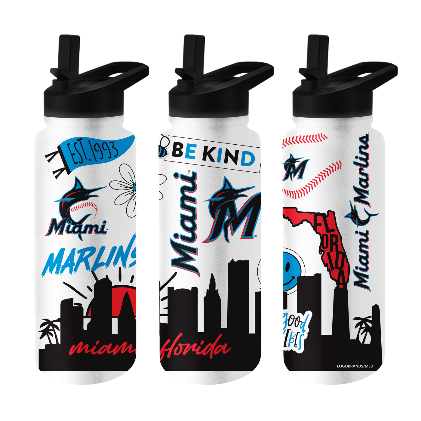 Miami Marlins 34oz Native Quencher Bottle
