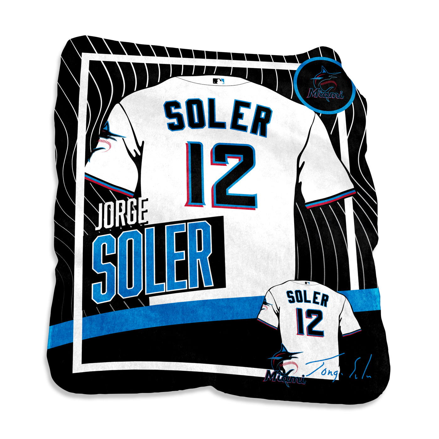 Miami Marlins Jorge Soler Gameday Raschel Throw