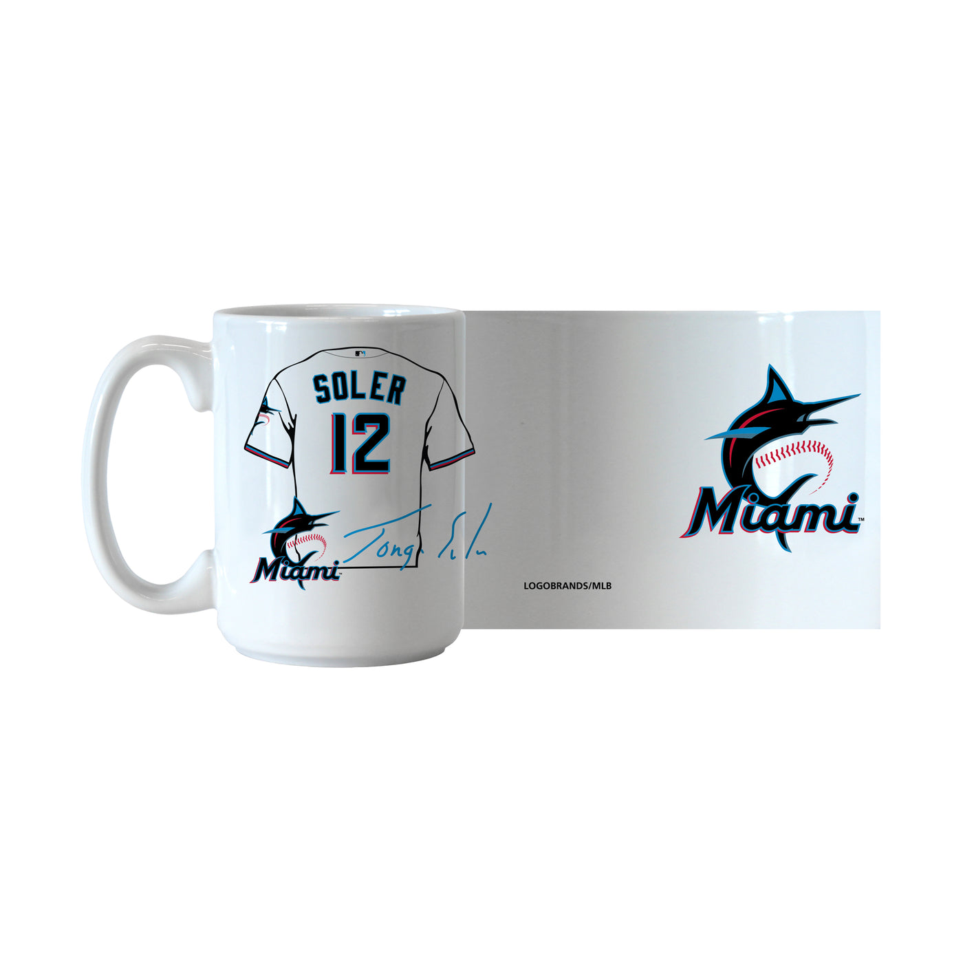Miami Marlins Jorge Soler Jersey 15oz Sublimated Mug