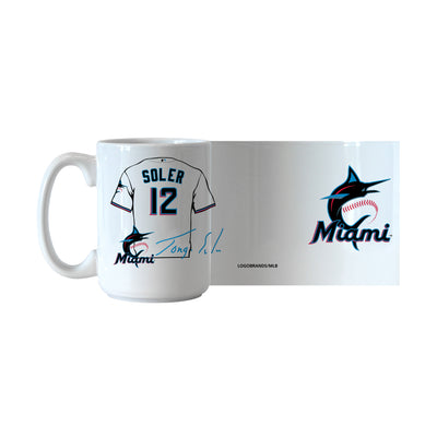 Miami Marlins Jorge Soler Jersey 15oz Sublimated Mug