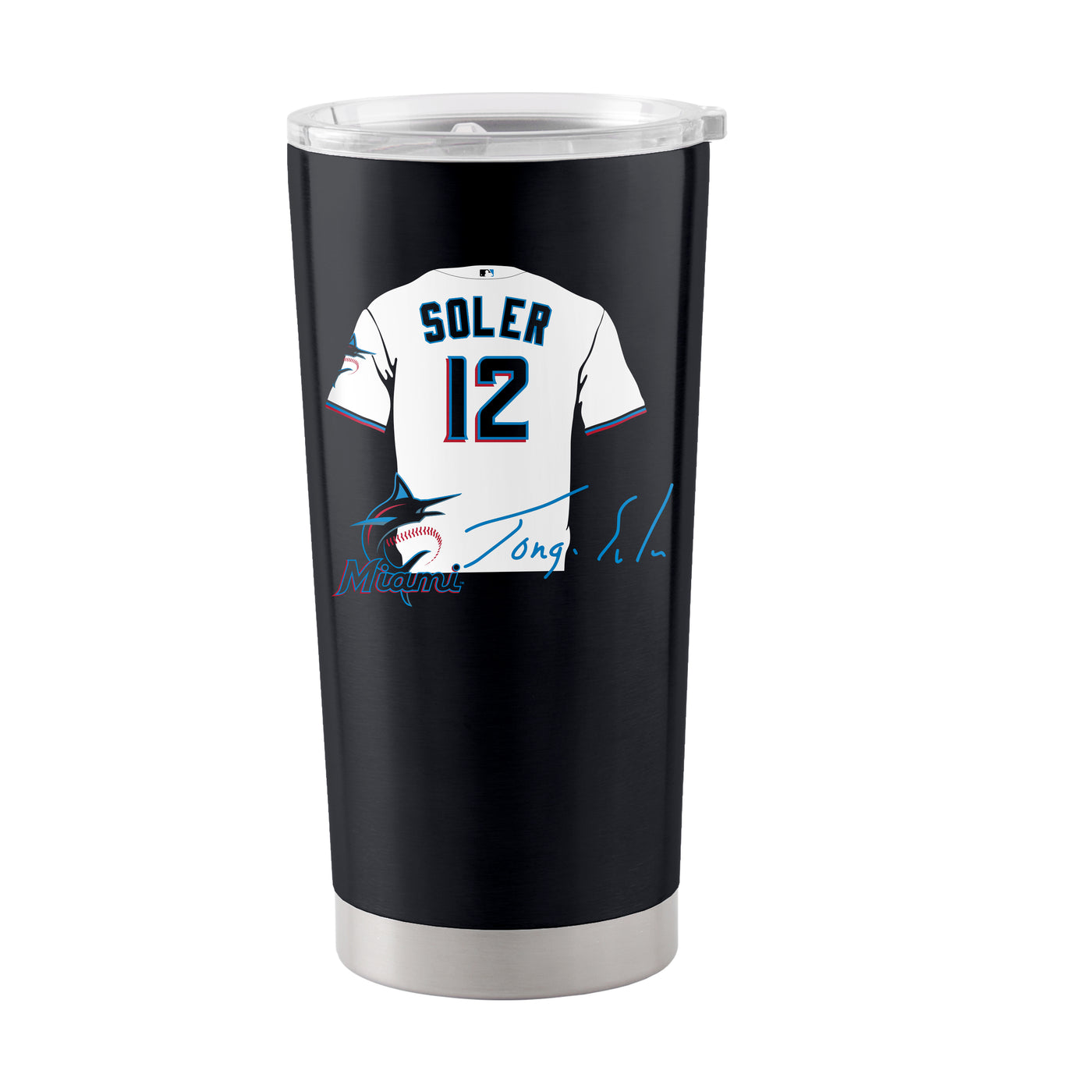 Miami Marlins Jorge Soler 20oz Stainless Tumbler - Logo Brands