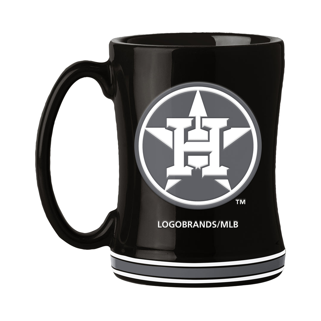Houston Astros 14oz Black Tonal Relief Mug