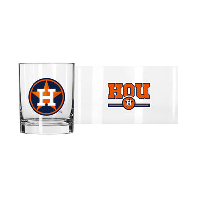 Houston Astros 14oz Letterman Rocks Glass - Logo Brands