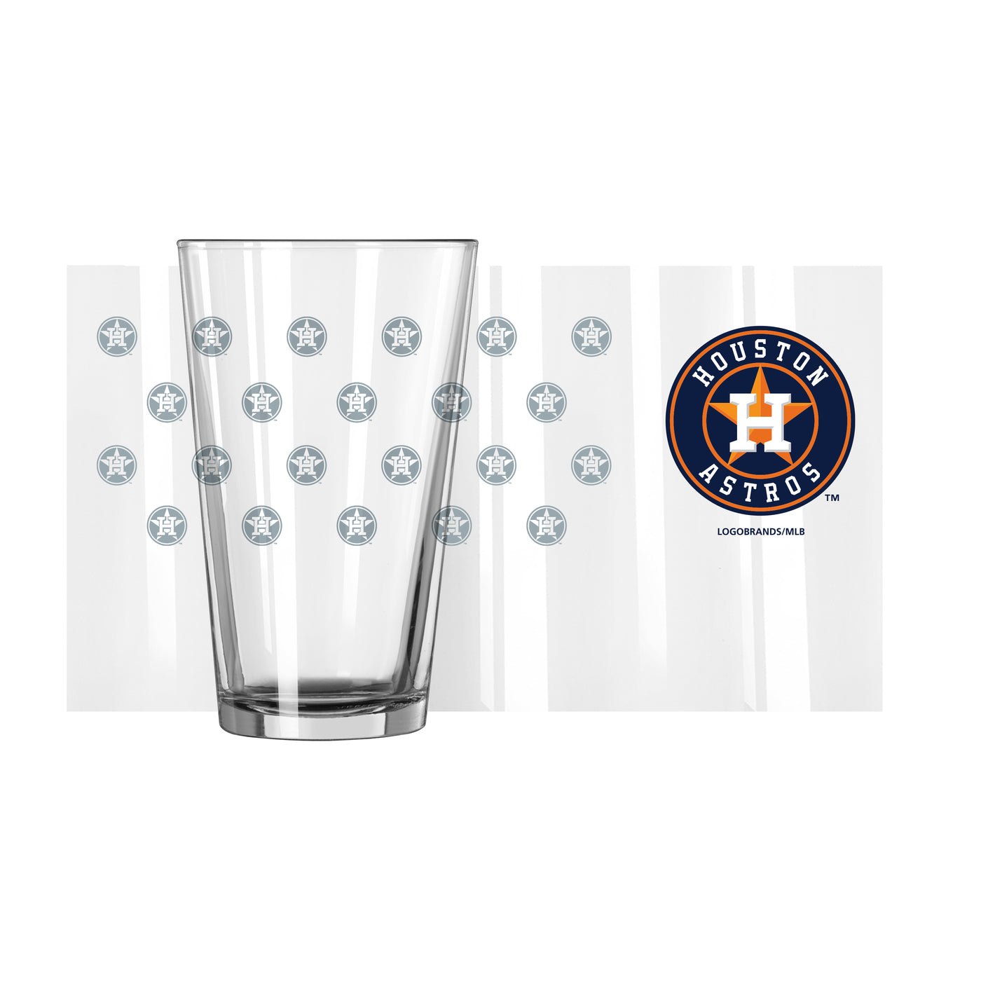 Houston Astros 16oz Satin Etch Pint Glass