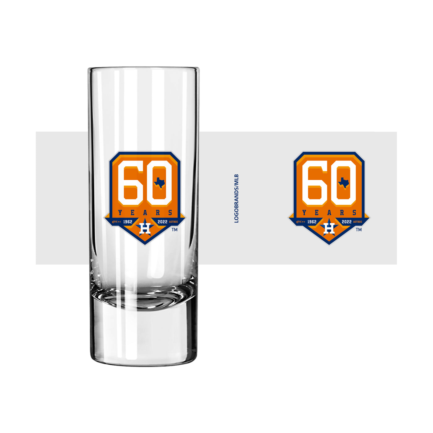 Houston Astros 2.5oz 60th Anniversary Glass Shooter