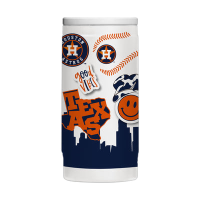 Houston Astros 12oz Native Powder Coat Slim Can Coolie