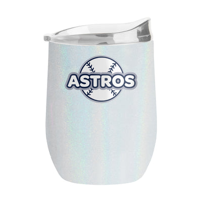 Houston Astros 16oz Bubble Iridescent Curved Tumbler - Logo Brands