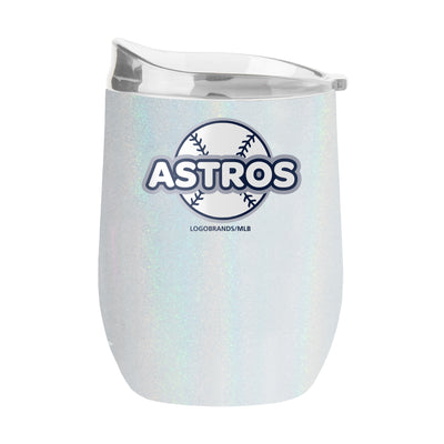 Houston Astros 16oz Bubble Iridescent Curved Tumbler - Logo Brands