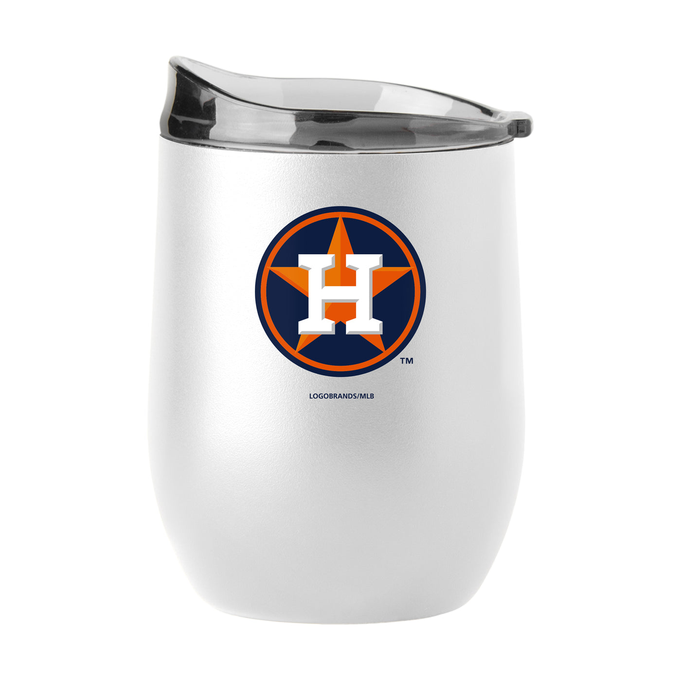 Houston Astros 16oz Swagger White Powder Coat Curved Beverage