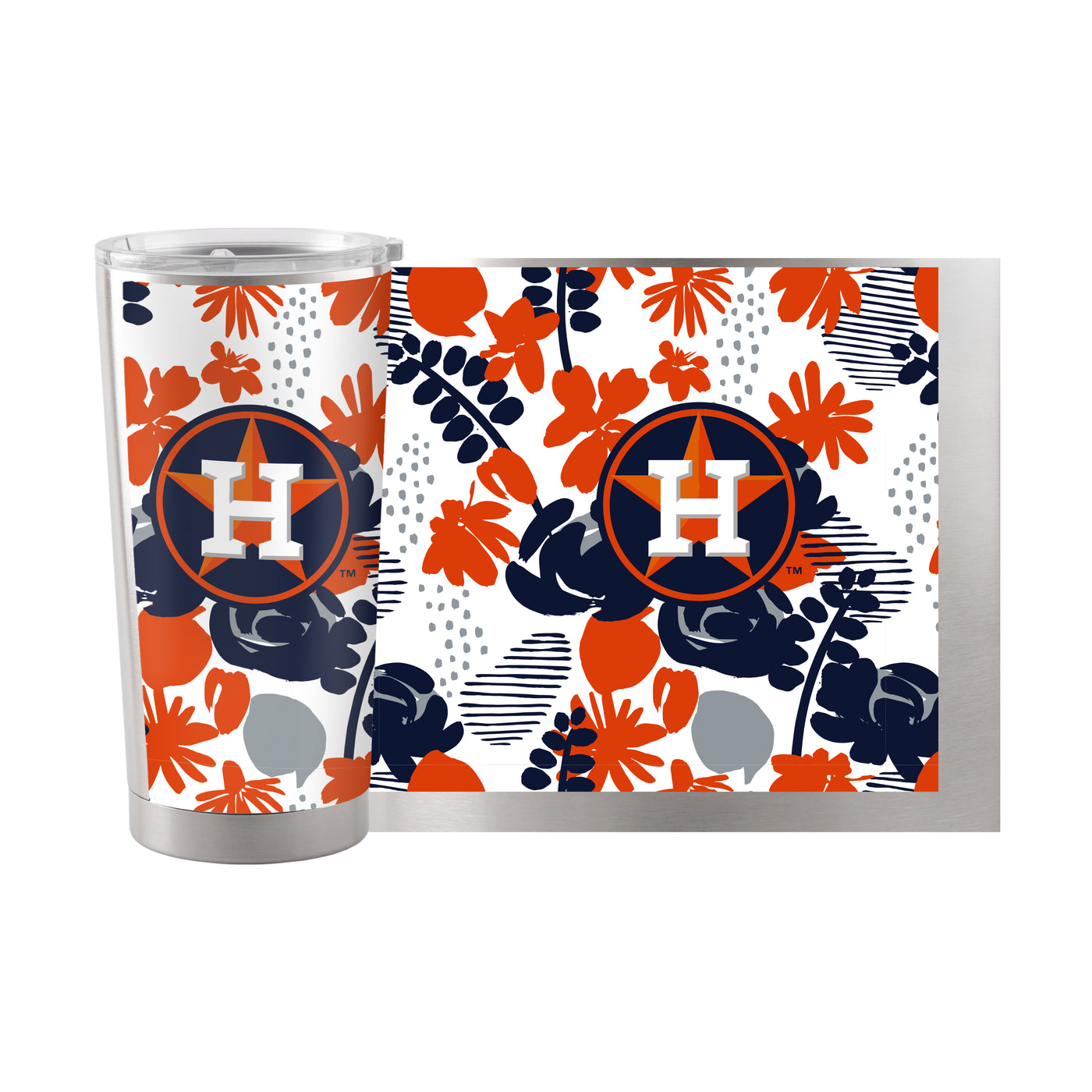 Houston Astros 20oz Floral Stainless Steel Tumbler