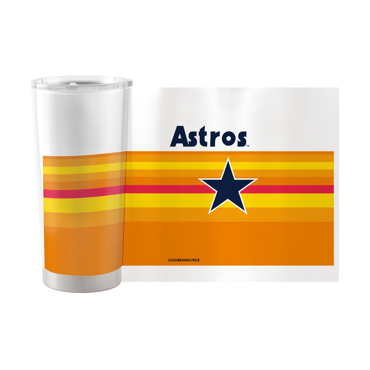 Houston Astros 20oz Rainbow Stainless Steel Tumbler