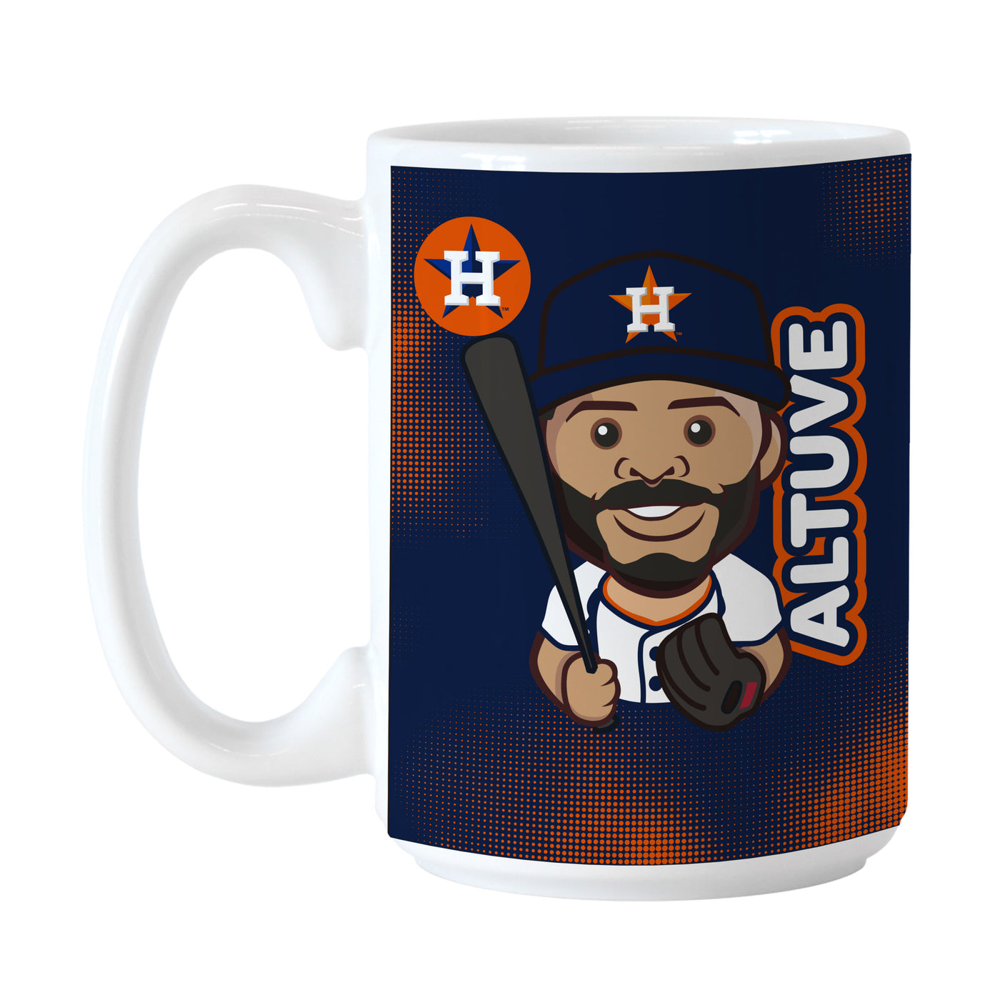 Houston Astros Jose Altuve Caricature 15oz Sublimated Mug