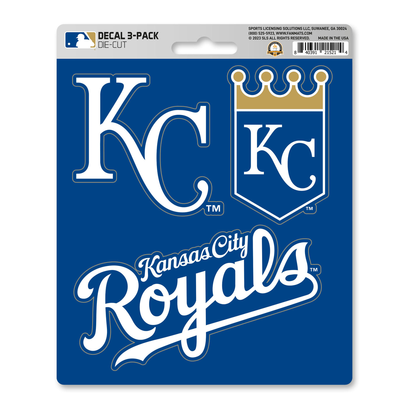 MLB - Kansas City Royals Decal 3-pk