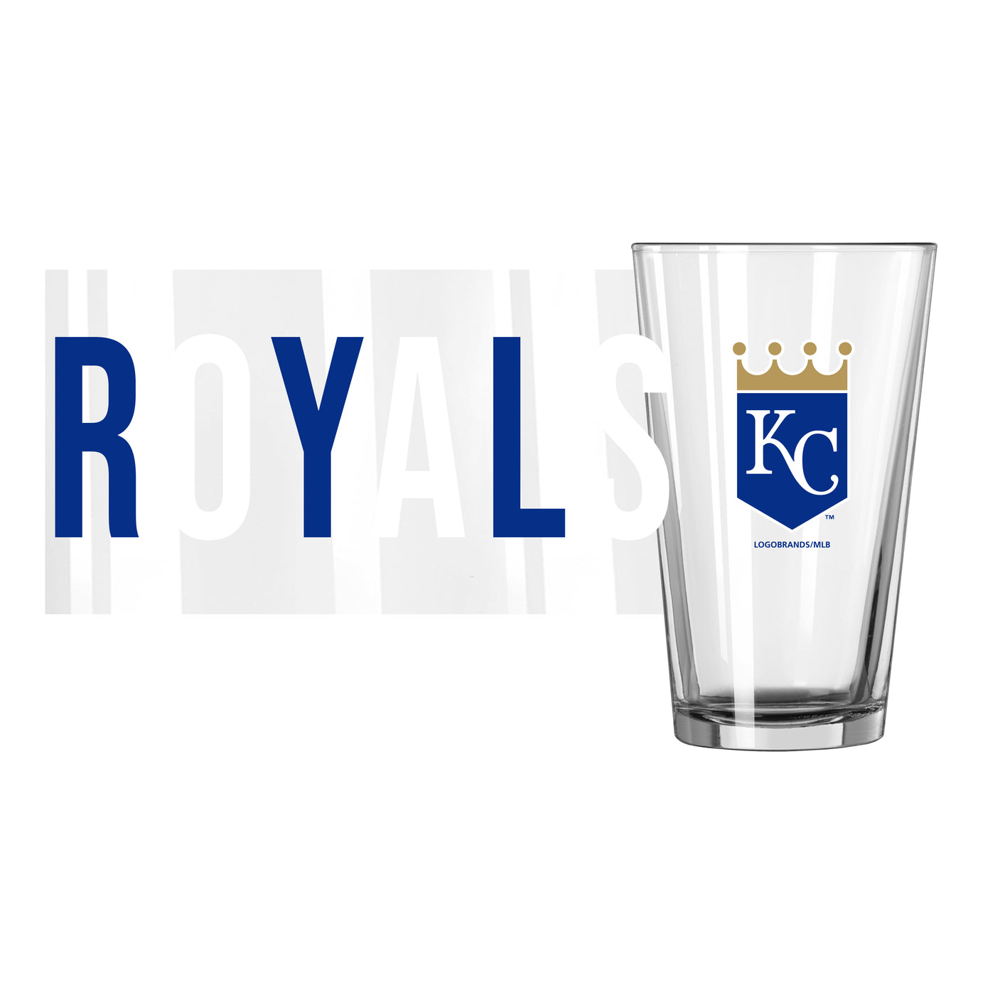 Kansas City Royals 16oz Overtime Pint Glass - Logo Brands