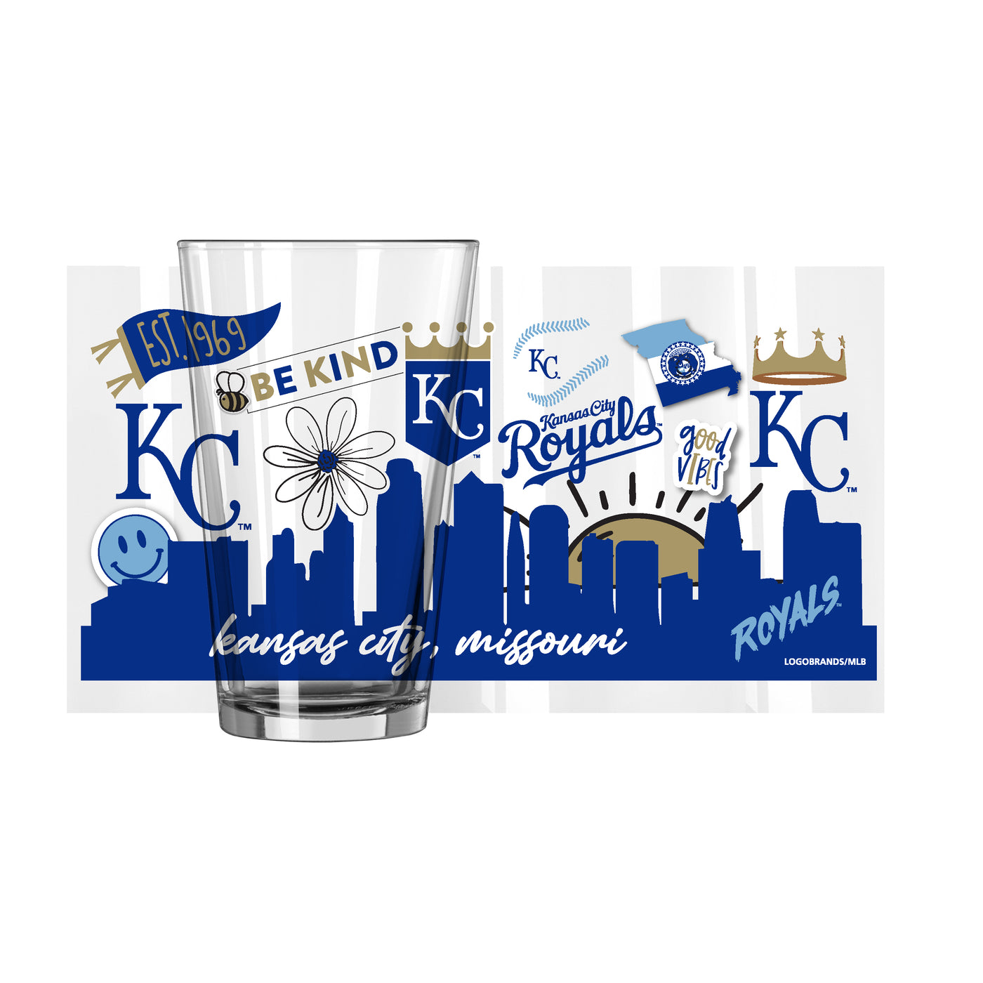 Kansas City Royals 16oz Native Pint Glass