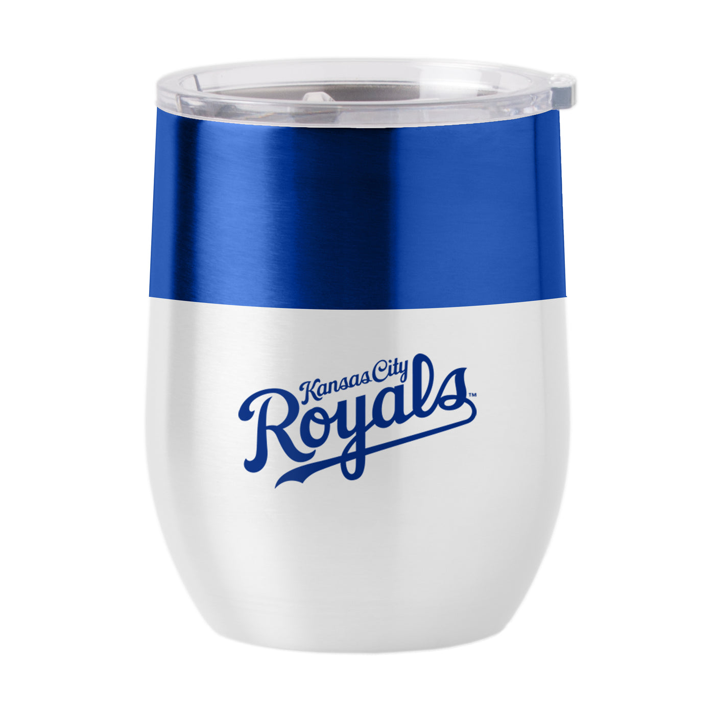 K.C Royals 16oz Colorblock Stainless Curved Beverage