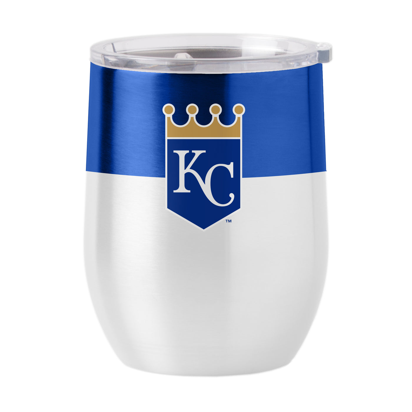 K.C Royals 16oz Colorblock Stainless Curved Beverage