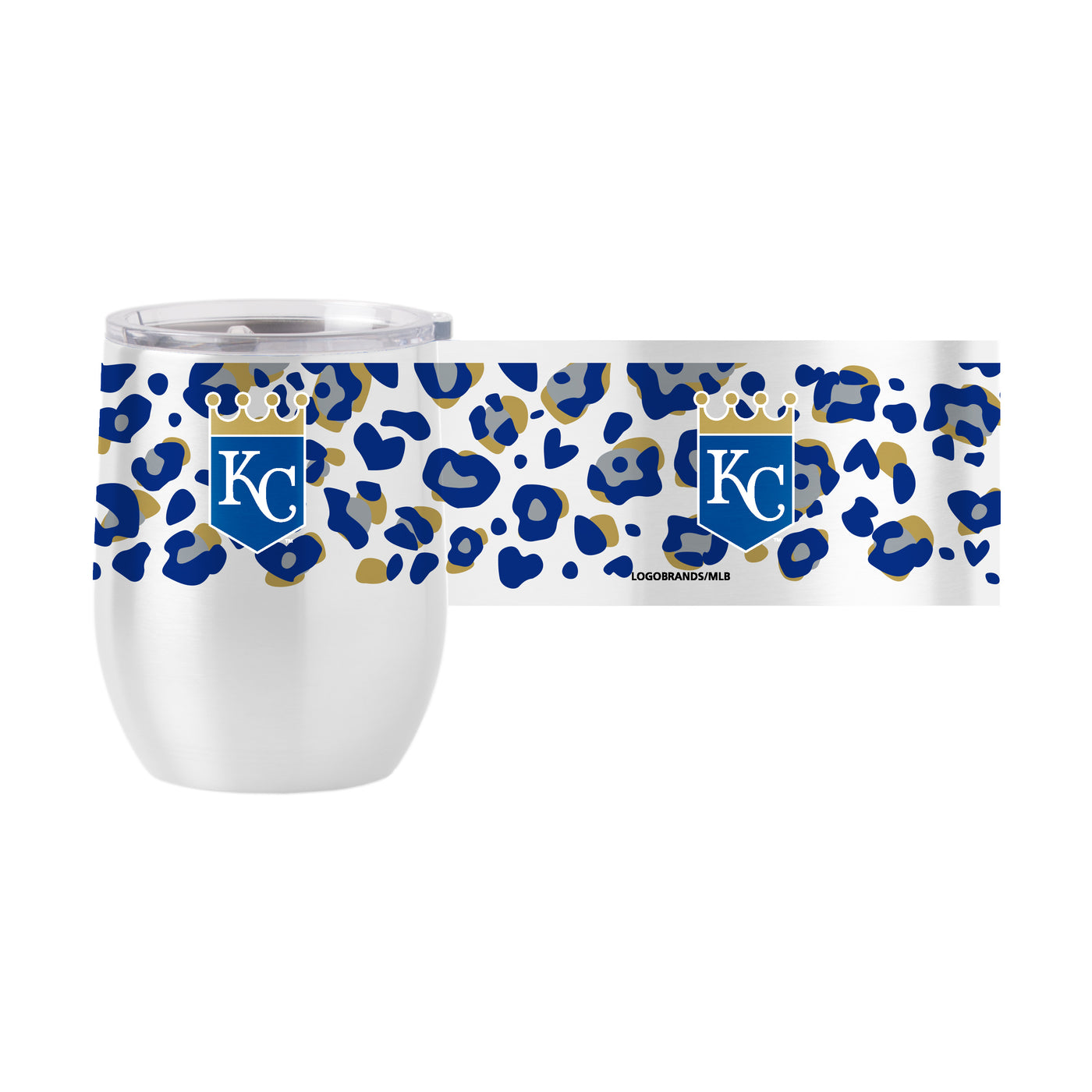 Kansas City Royals 16oz Leopard Stainless Curved Beverage