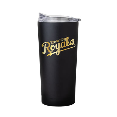 KC Royals 20oz Foil Black Powder Coat Tumbler