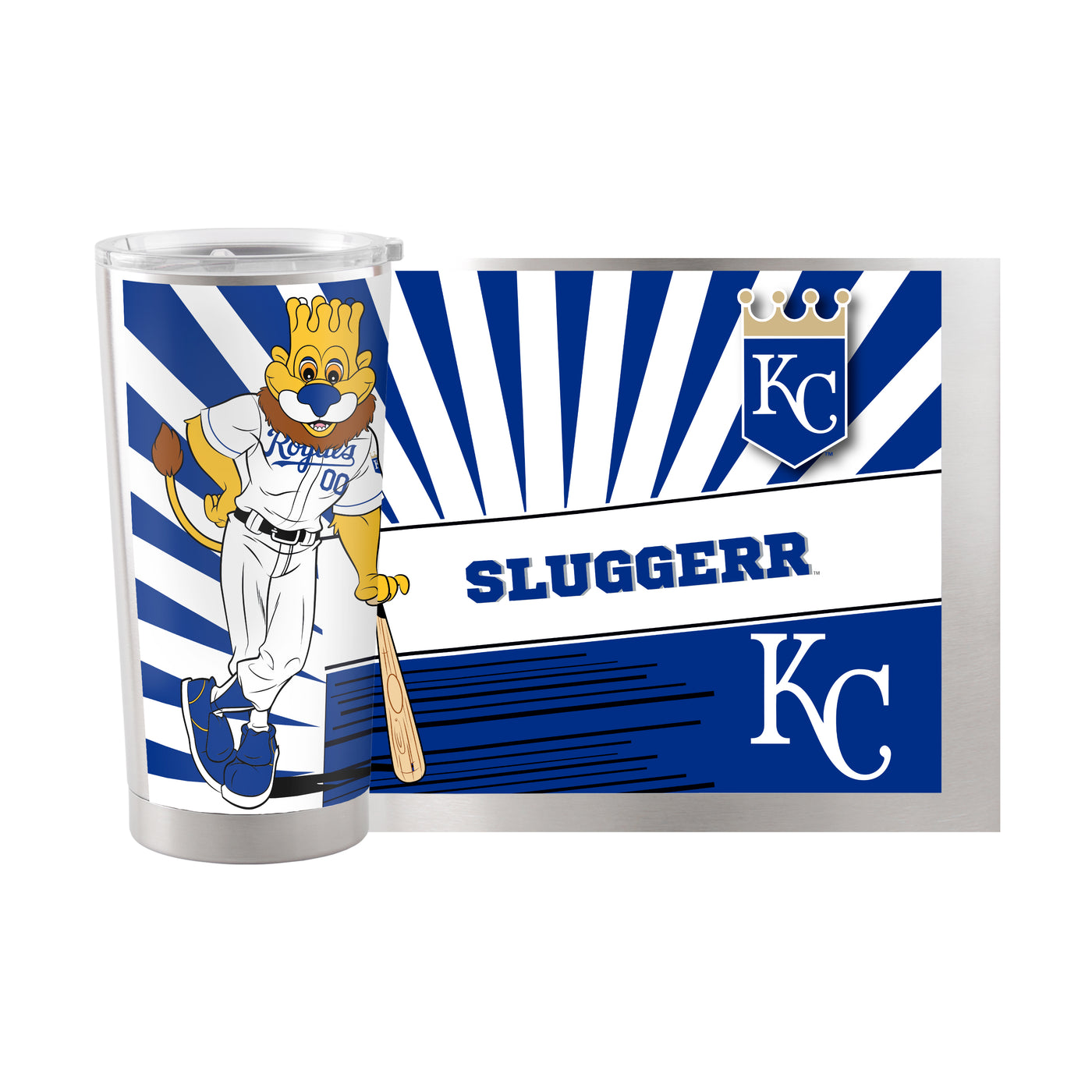 Kansas City Royals 20oz Mascot Stainless Steel Tumbler - Logo Brands