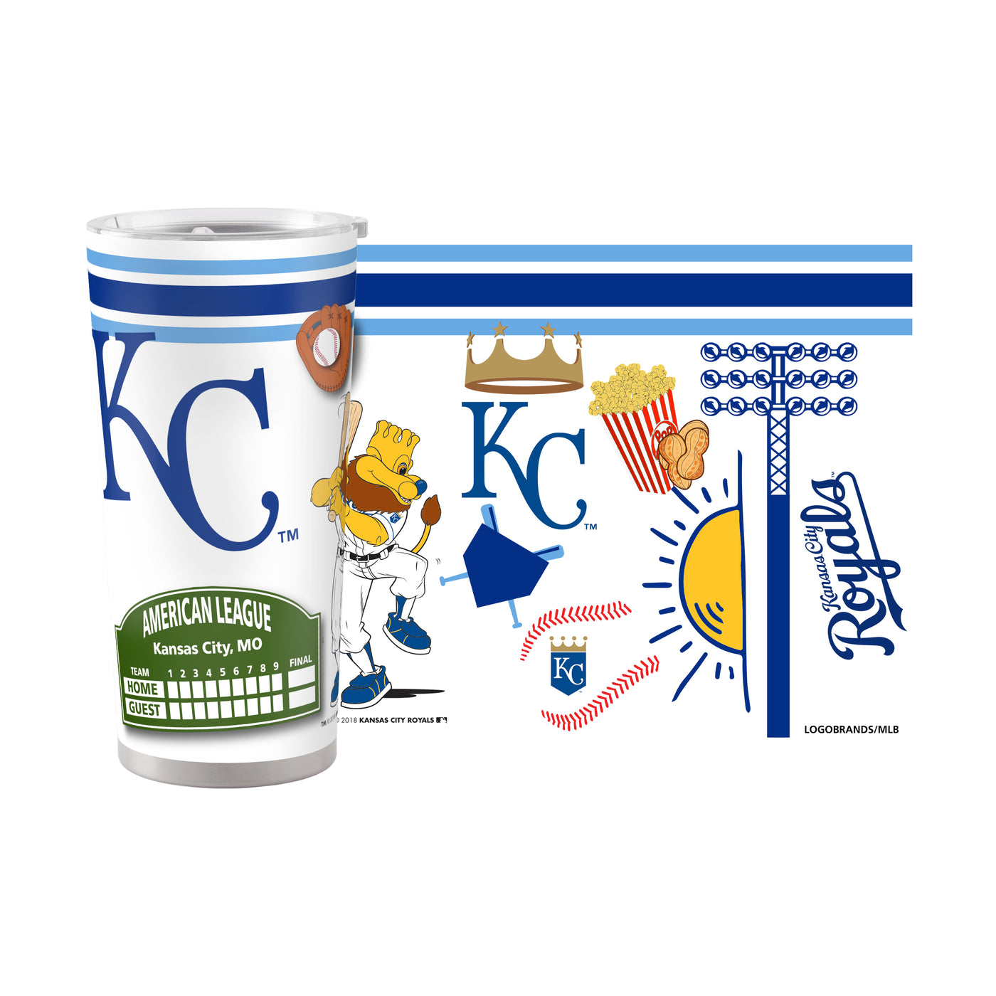 Kansas City Royals 20oz Native Stainless Steel Tumbler - Logo Brands