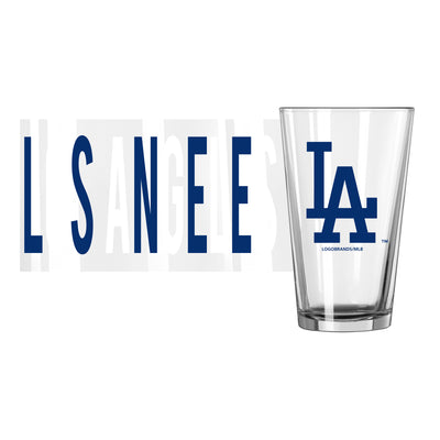 Los Angeles Dodgers 16oz Overtime Pint Glass - Logo Brands
