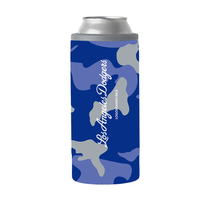 Los Angeles Dodgers 12oz Camo Slim Can Coolie - Logo Brands