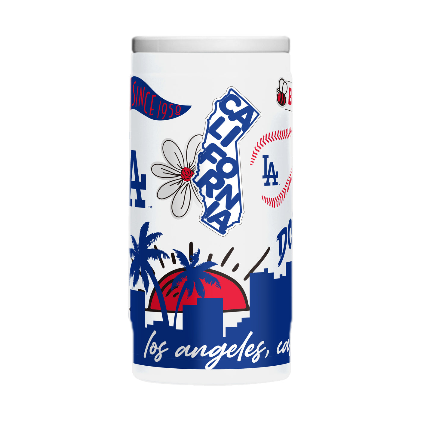 LA Dodgers 12oz Native Powdercoat SlimCan Coolie