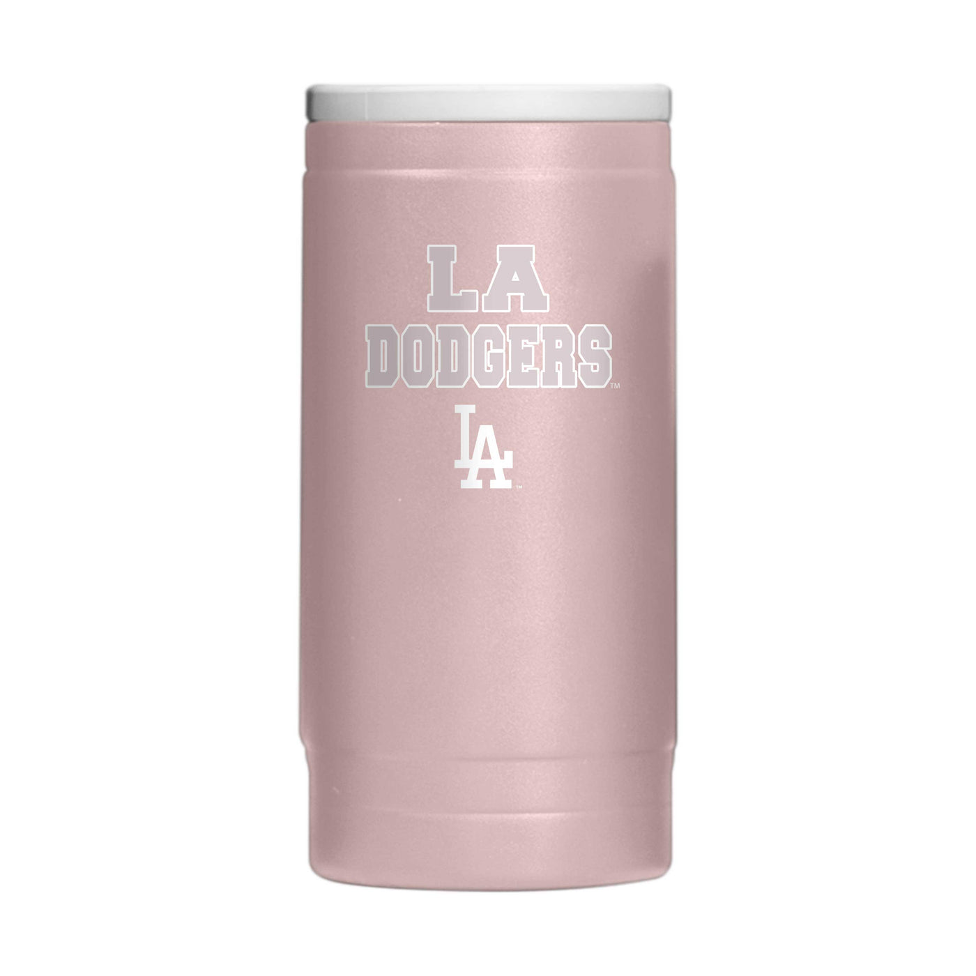 LA Dodgers Stencil Powder Coat Slim Can Coolie