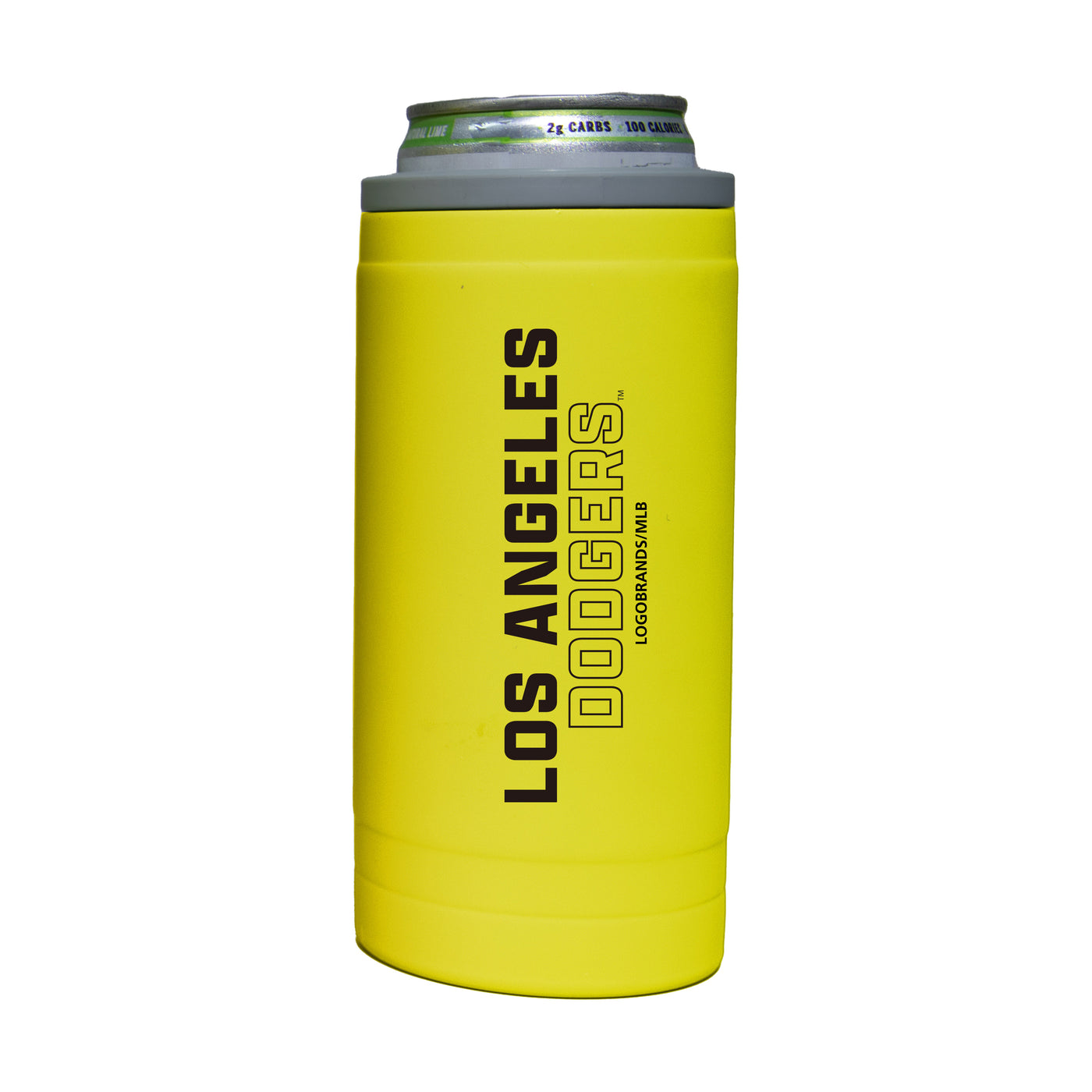 LA Dodgers 12oz Cru Stacked Soft Touch Slim Coolie