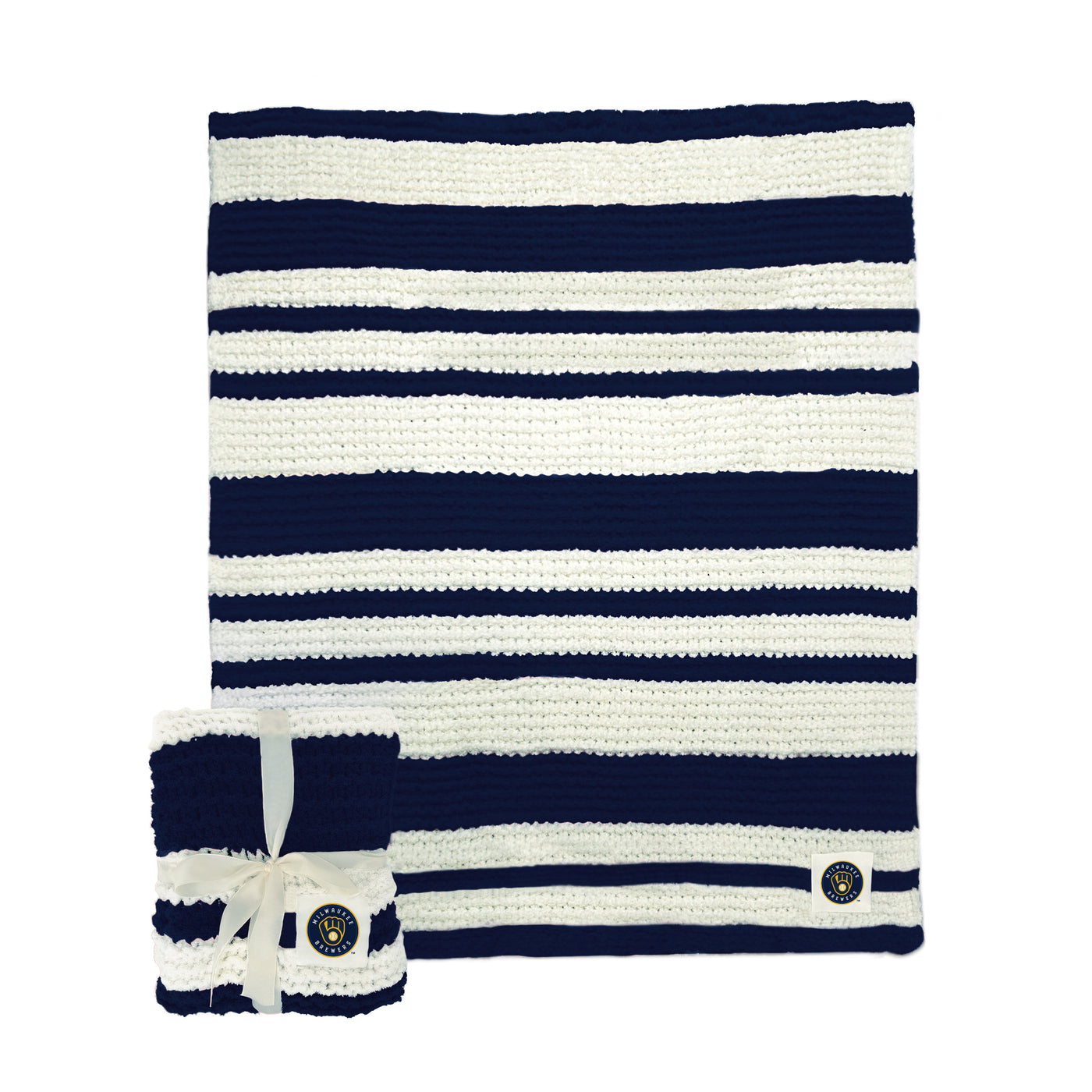 Milwaukee Brewers Cable Knit Throw 50x60
