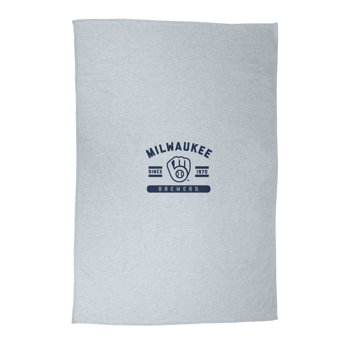 Milwaukee Brewers Athletic Gray Sublimated Sweatshirt Blanket