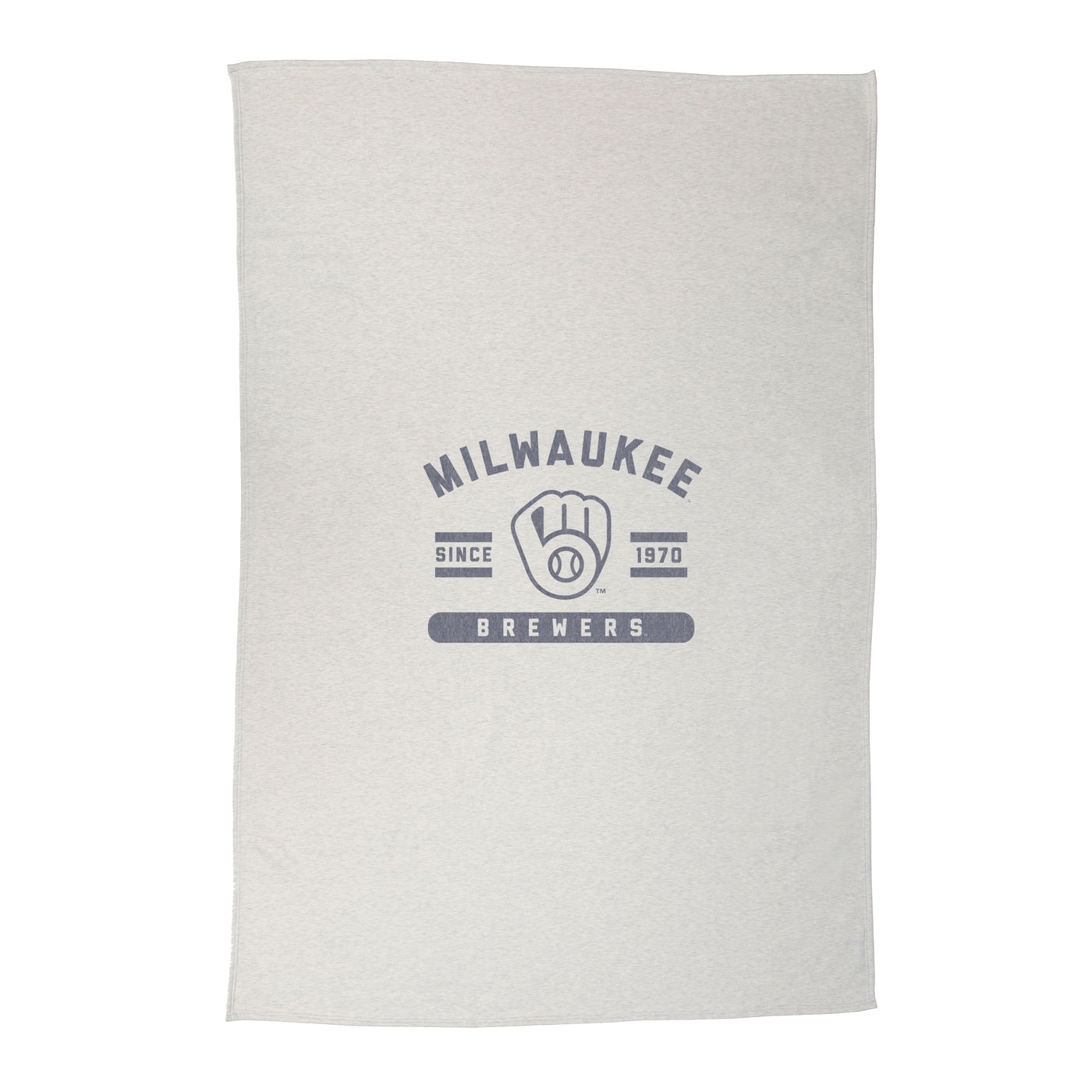 Milwaukee Brewers Oatmeal Sweatshirt Blanket - Logo Brands
