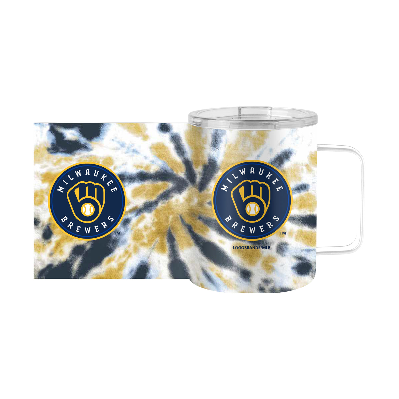 Milwaukee Brewers 15oz Tie Dye Sublimated Mug - Logo Brands