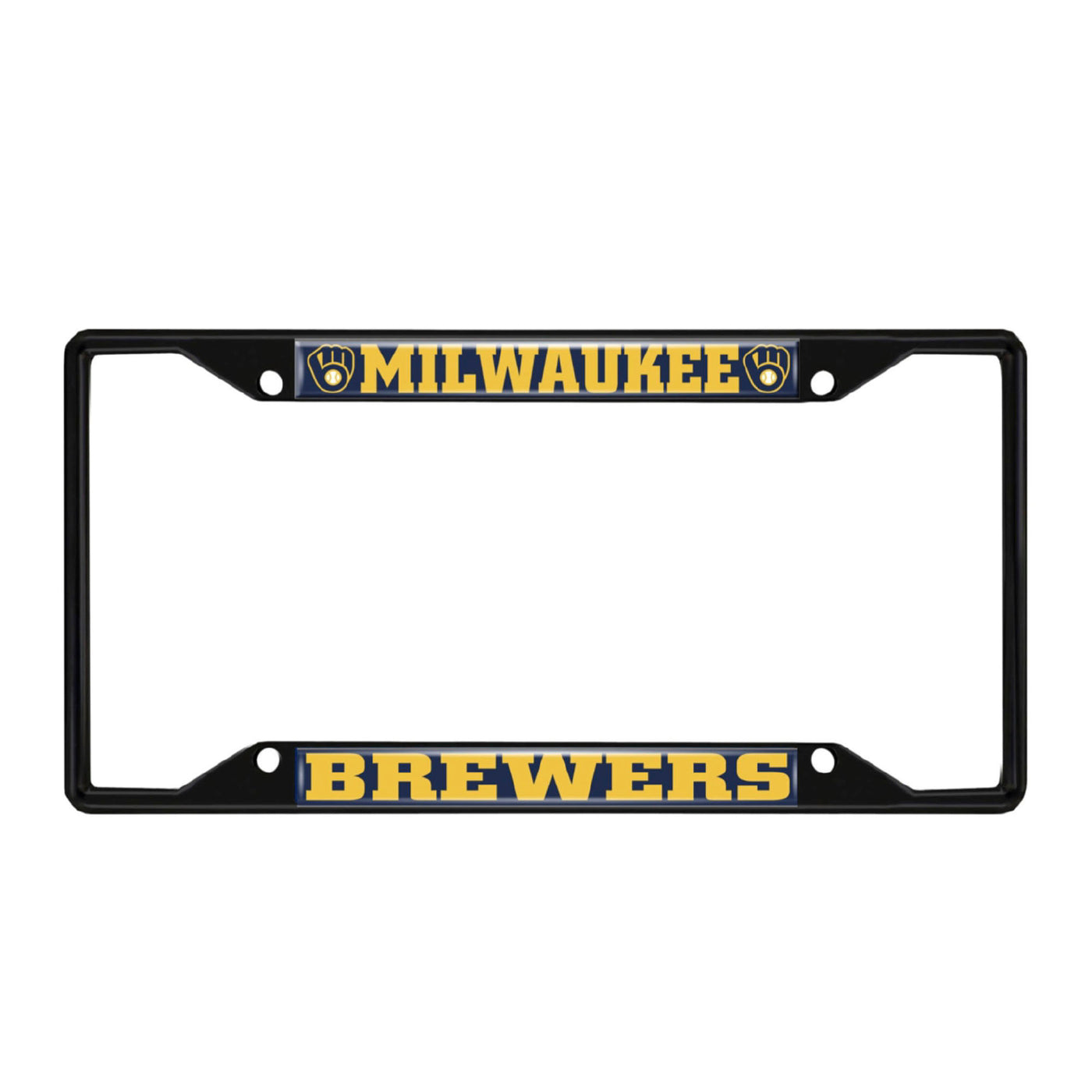MLB - Milwaukee Brewers Black License Plate Frame