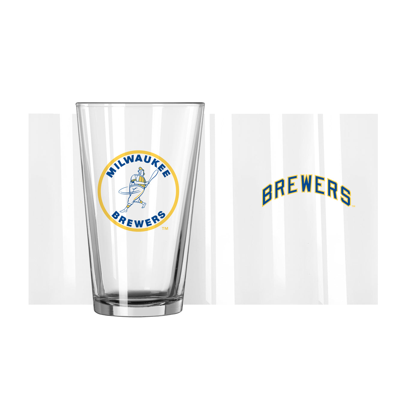 Milwaukee Brewers 16oz Retro Pint Glass