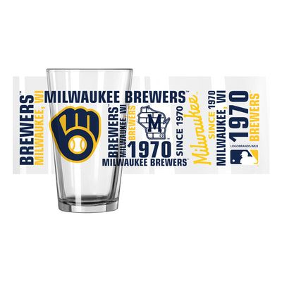 Milwaukee Brewers 16oz Spirit Pint Glass