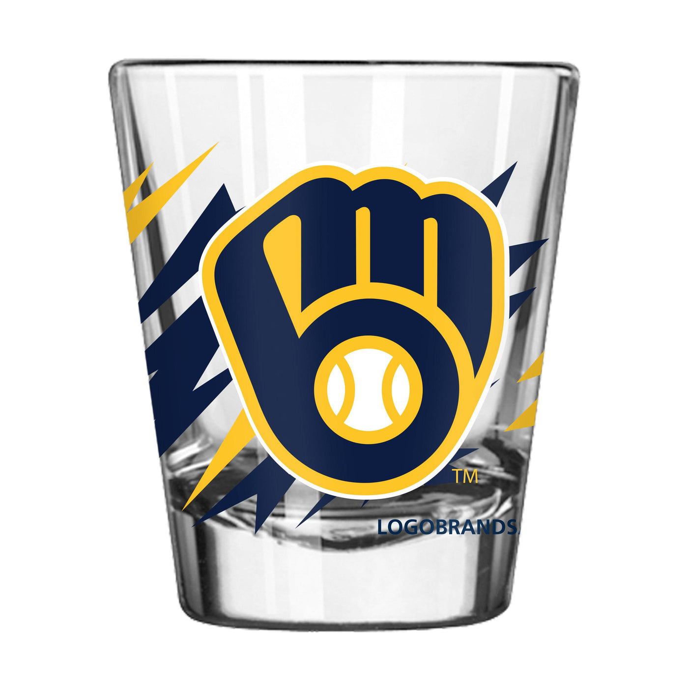 Milwaukee Brewers 2oz Zig Zag Shot Glass