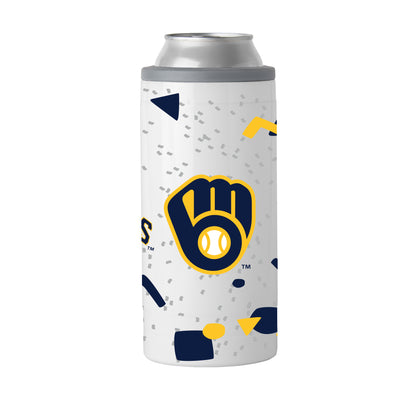 Milwaukee Brewers 12oz Flashback Slim Can Coolie