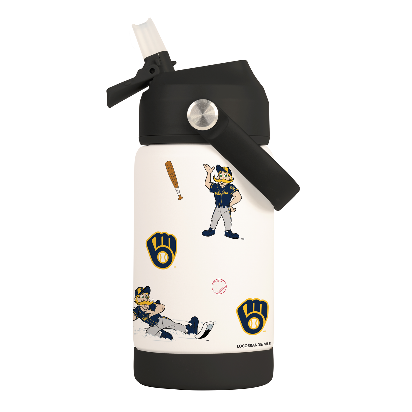 Milwaukee Brewers 12oz Mascot SS Kids Bottle