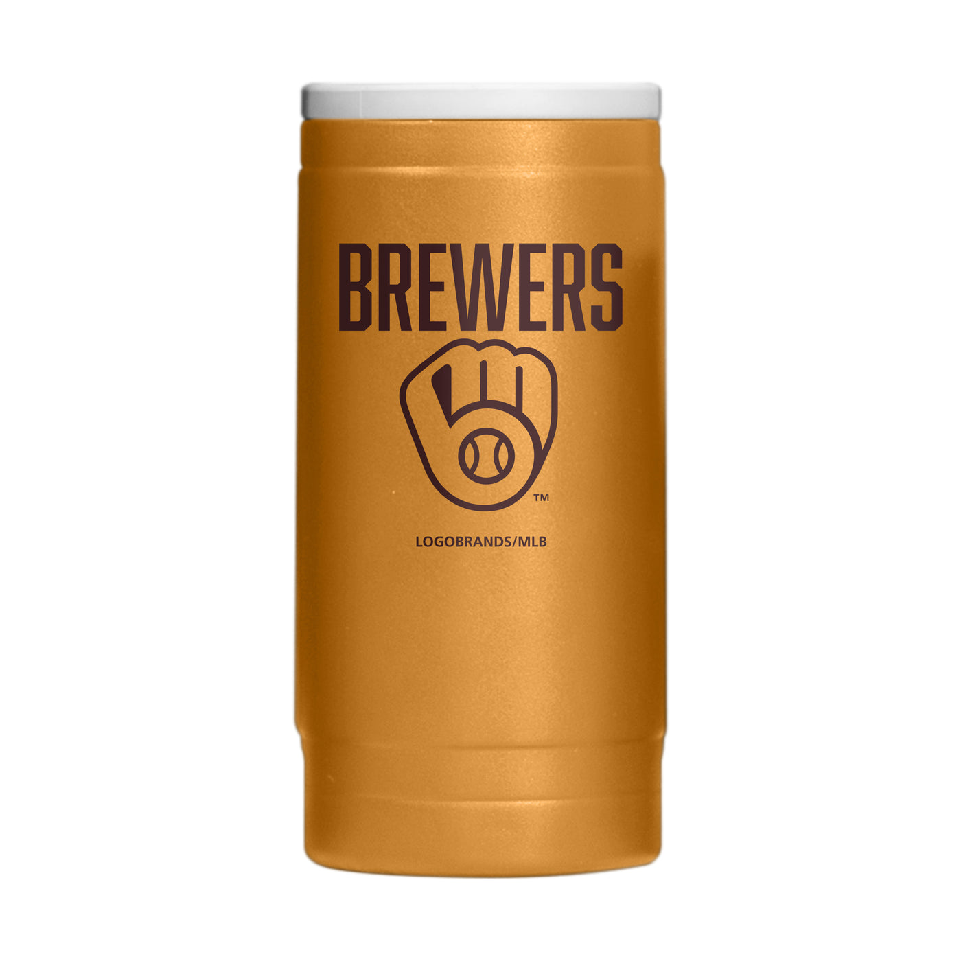 Milwaukee Brewers Huddle Powder Coat Slim Can Coolie