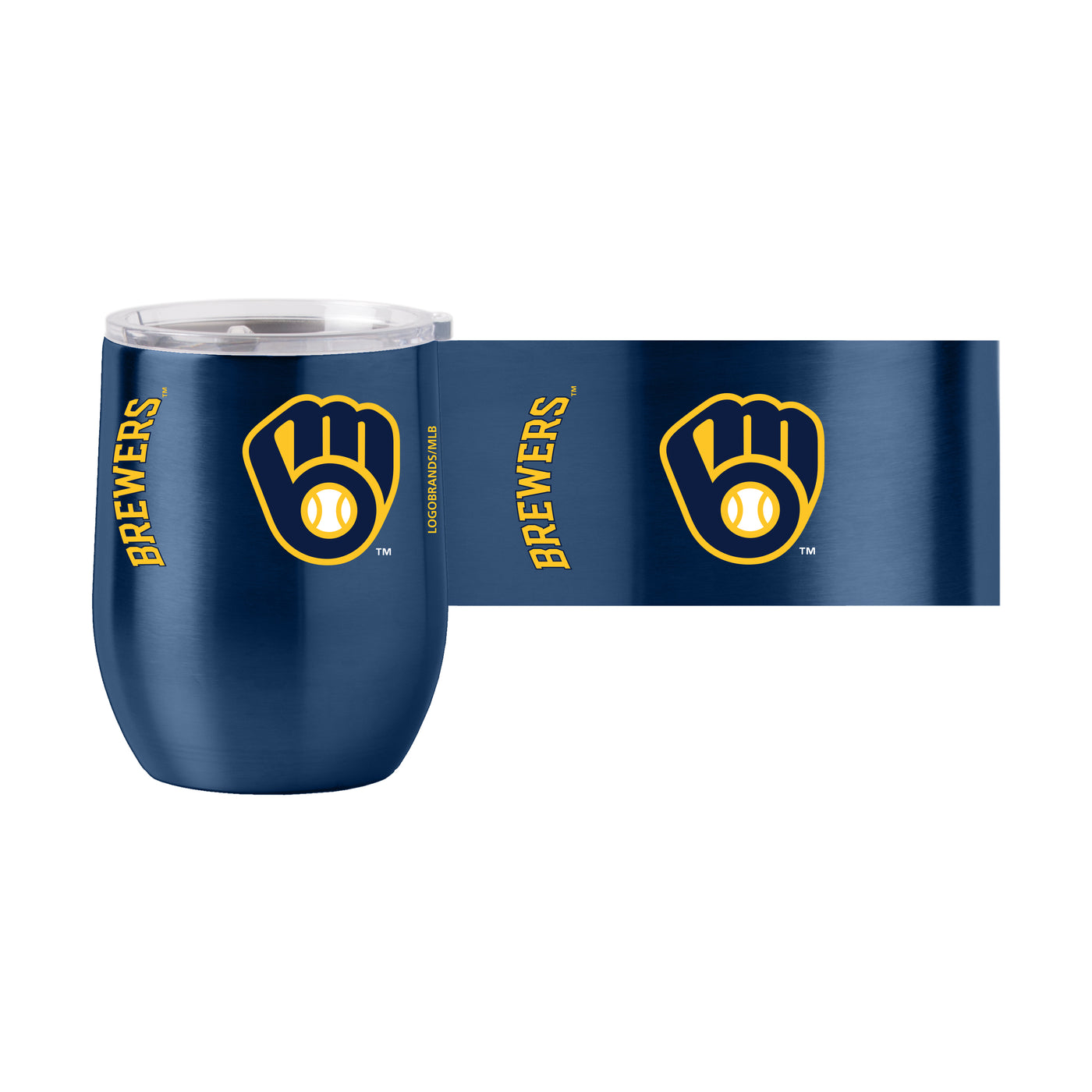 Milwaukee Brewers 16oz Gameday Stainless Curved Beverage