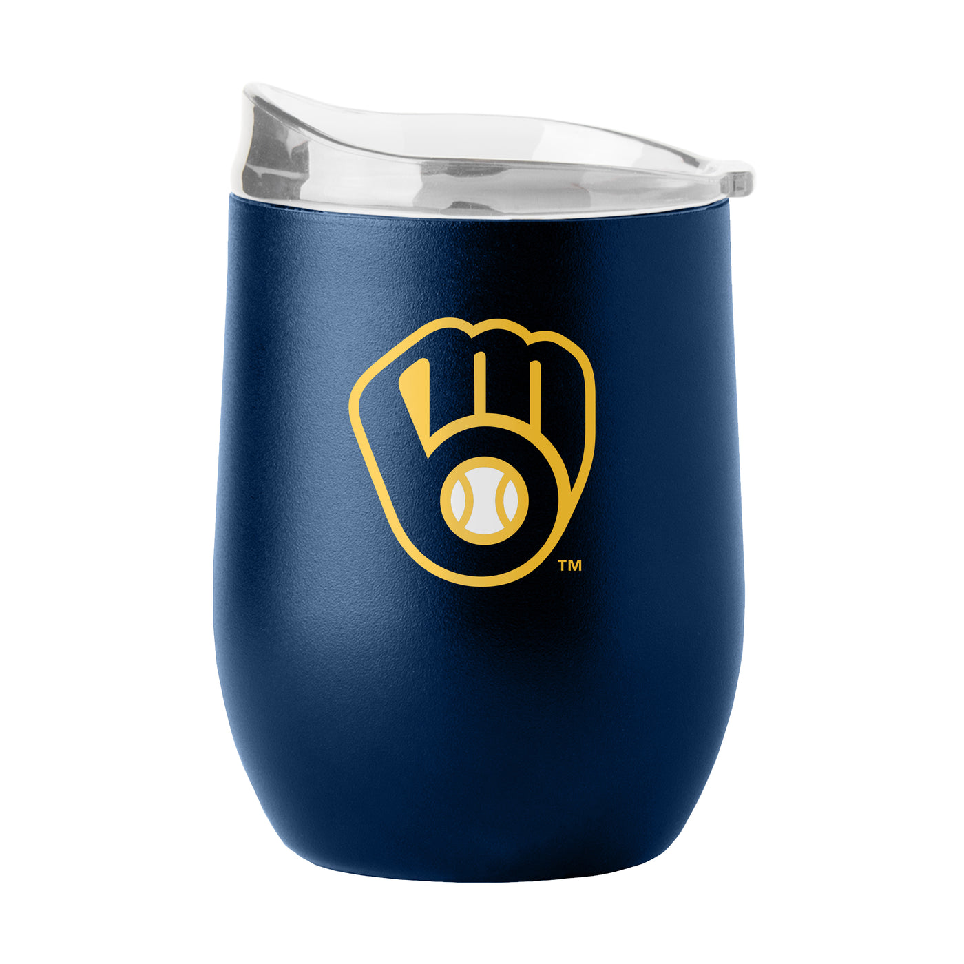Milwaukee Brewers 16oz Letterman Powder Coat Curved Bev
