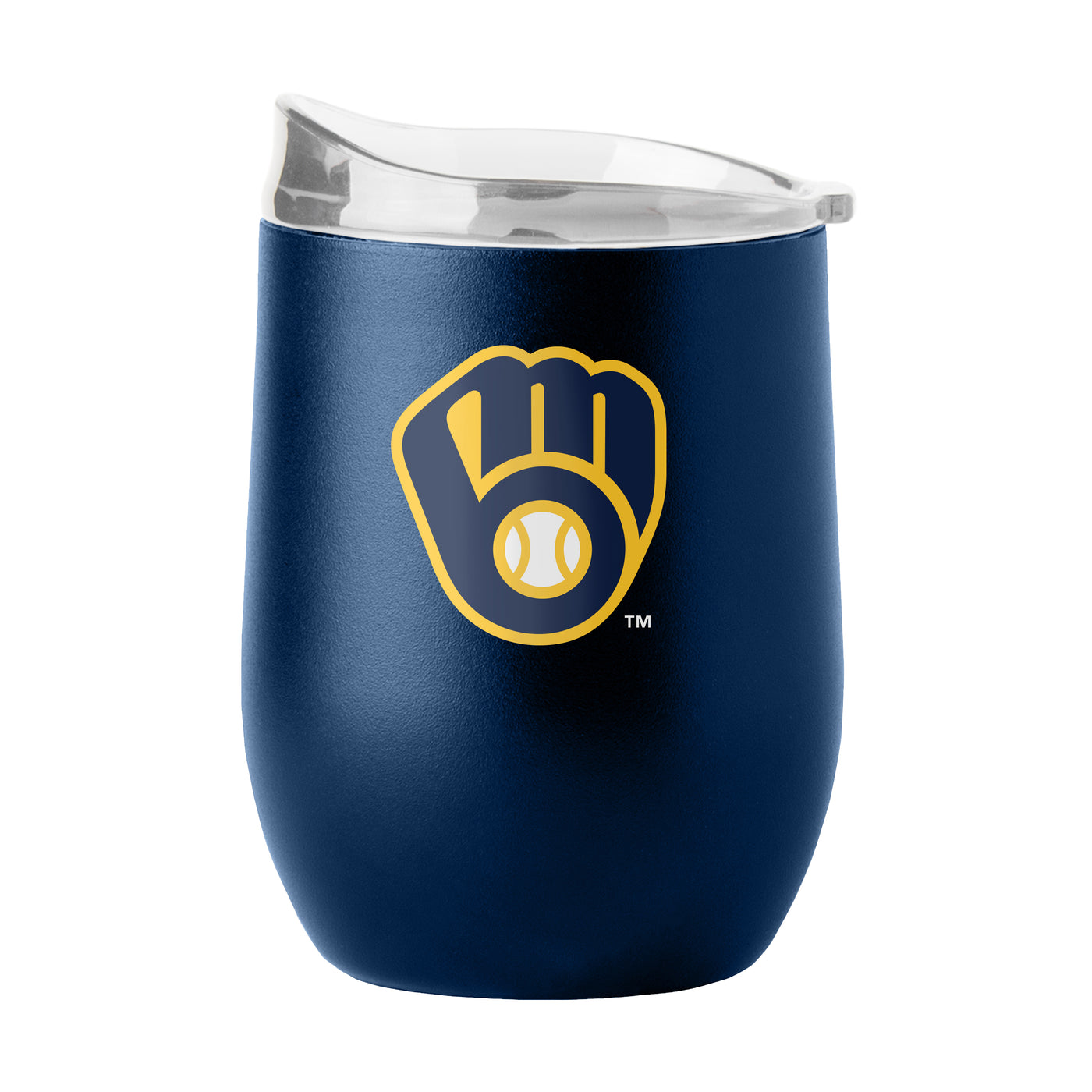 Milwaukee Brewers 16oz Flipside Powder Coat Curved Beverage - Logo Brands